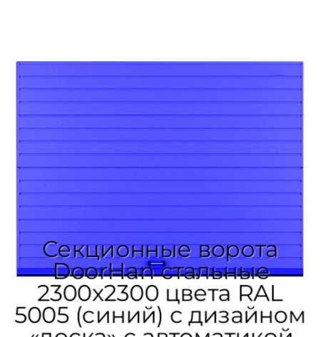 sekczionnyie-vorota-doorhan-stalnyie-2300x2300-czveta-ral-5005-sinij-s-dizajnom-«doska»-s-avtomatikoj