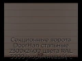 sekczionnyie-vorota-doorhan-stalnyie-2300x2400-czveta-ral-3000-korichnevyij-s-dizajnom-«shirokaya-czentralnaya-polosa»-s-avtomatikoj