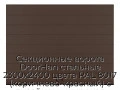 sekczionnyie-vorota-doorhan-stalnyie-2300x2400-czveta-ral-8017-korichnevo-krasnyij-s-dizajnom-«shirokaya-czentralnaya-polosa»-s-avtomatikoj