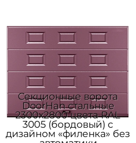 sekczionnyie-vorota-doorhan-stalnyie-2300x2800-czveta-ral-3005-bordovyij-s-dizajnom-«filenka»-bez-avtomatiki