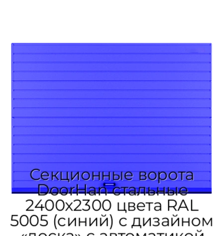 sekczionnyie-vorota-doorhan-stalnyie-2400x2300-czveta-ral-5005-sinij-s-dizajnom-«doska»-s-avtomatikoj