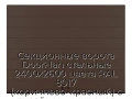 sekczionnyie-vorota-doorhan-stalnyie-2400x2600-czveta-ral-8017-korichnevo-krasnyij-s-dizajnom-«shirokaya-czentralnaya-polosa»-bez-avtomatiki