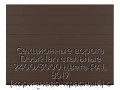sekczionnyie-vorota-doorhan-stalnyie-2400x3000-czveta-ral-8017-korichnevo-krasnyij-s-dizajnom-«shirokaya-czentralnaya-polosa»-bez-avtomatiki