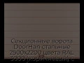 sekczionnyie-vorota-doorhan-stalnyie-2500x2200-czveta-ral-3000-korichnevyij-s-dizajnom-«shirokaya-czentralnaya-polosa»-bez-avtomatiki