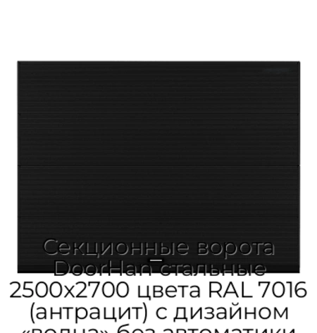 sekczionnyie-vorota-doorhan-stalnyie-2500x2700-czveta-ral-7016-antraczit-s-dizajnom-«volna»-bez-avtomatiki
