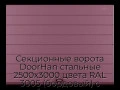 sekczionnyie-vorota-doorhan-stalnyie-2500x3000-czveta-ral-3005-bordovyij-s-dizajnom-«shirokaya-czentralnaya-polosa»-s-avtomatikoj