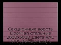 sekczionnyie-vorota-doorhan-stalnyie-2600x3000-czveta-ral-3005-bordovyij-s-dizajnom-«shirokaya-czentralnaya-polosa»-s-avtomatikoj