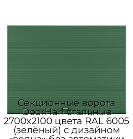 sekczionnyie-vorota-doorhan-stalnyie-2700x2100-czveta-ral-6005-zelyonyij-s-dizajnom-«volna»-bez-avtomatiki