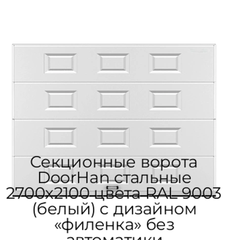 sekczionnyie-vorota-doorhan-stalnyie-2700x2100-czveta-ral-9003-belyij-s-dizajnom-«filenka»-bez-avtomatiki