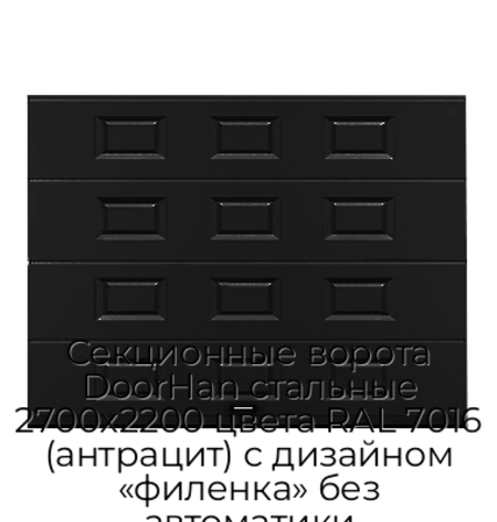 sekczionnyie-vorota-doorhan-stalnyie-2700x2200-czveta-ral-7016-antraczit-s-dizajnom-«filenka»-bez-avtomatiki