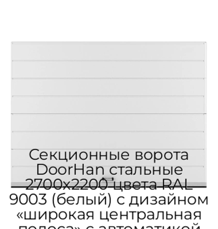 sekczionnyie-vorota-doorhan-stalnyie-2700x2200-czveta-ral-9003-belyij-s-dizajnom-«shirokaya-czentralnaya-polosa»-s-avtomatikoj