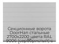 sekczionnyie-vorota-doorhan-stalnyie-2700x2200-czveta-ral-9006-serebristyij-s-dizajnom-«shirokaya-czentralnaya-polosa»-bez-avtomatiki