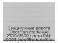 sekczionnyie-vorota-doorhan-stalnyie-2700x2500-czveta-ral-9006-serebristyij-s-dizajnom-«shirokaya-czentralnaya-polosa»-bez-avtomatiki