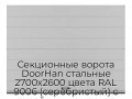 sekczionnyie-vorota-doorhan-stalnyie-2700x2600-czveta-ral-9006-serebristyij-s-dizajnom-«shirokaya-czentralnaya-polosa»-bez-avtomatiki