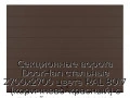 sekczionnyie-vorota-doorhan-stalnyie-2700x2700-czveta-ral-8017-korichnevo-krasnyij-s-dizajnom-«shirokaya-czentralnaya-polosa»-bez-avtomatiki