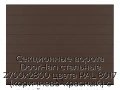 sekczionnyie-vorota-doorhan-stalnyie-2700x2800-czveta-ral-8017-korichnevo-krasnyij-s-dizajnom-«shirokaya-czentralnaya-polosa»-bez-avtomatiki