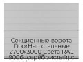 sekczionnyie-vorota-doorhan-stalnyie-2700x3000-czveta-ral-9006-serebristyij-s-dizajnom-«shirokaya-czentralnaya-polosa»-bez-avtomatiki