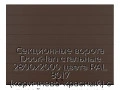 sekczionnyie-vorota-doorhan-stalnyie-2800x2000-czveta-ral-8017-korichnevo-krasnyij-s-dizajnom-«shirokaya-czentralnaya-polosa»-bez-avtomatiki