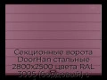 sekczionnyie-vorota-doorhan-stalnyie-2800x2500-czveta-ral-3005-bordovyij-s-dizajnom-«shirokaya-czentralnaya-polosa»-s-avtomatikoj