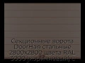 sekczionnyie-vorota-doorhan-stalnyie-2800x2800-czveta-ral-3000-korichnevyij-s-dizajnom-«shirokaya-czentralnaya-polosa»-bez-avtomatiki