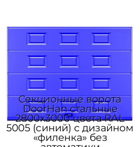 sekczionnyie-vorota-doorhan-stalnyie-2800x3000-czveta-ral-5005-sinij-s-dizajnom-«filenka»-bez-avtomatiki