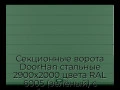 sekczionnyie-vorota-doorhan-stalnyie-2900x2000-czveta-ral-6005-zelyonyij-s-dizajnom-«shirokaya-czentralnaya-polosa»-bez-avtomatiki