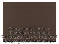 sekczionnyie-vorota-doorhan-stalnyie-2900x2200-czveta-ral-8017-korichnevo-krasnyij-s-dizajnom-«shirokaya-czentralnaya-polosa»-bez-avtomatiki