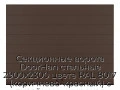 sekczionnyie-vorota-doorhan-stalnyie-2900x2300-czveta-ral-8017-korichnevo-krasnyij-s-dizajnom-«shirokaya-czentralnaya-polosa»-bez-avtomatiki