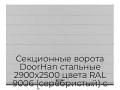 sekczionnyie-vorota-doorhan-stalnyie-2900x2500-czveta-ral-9006-serebristyij-s-dizajnom-«shirokaya-czentralnaya-polosa»-bez-avtomatiki