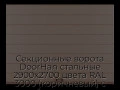 sekczionnyie-vorota-doorhan-stalnyie-2900x2700-czveta-ral-3000-korichnevyij-s-dizajnom-«shirokaya-czentralnaya-polosa»-s-avtomatikoj