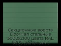 sekczionnyie-vorota-doorhan-stalnyie-3000x2100-czveta-ral-6005-zelyonyij-s-dizajnom-«shirokaya-czentralnaya-polosa»-bez-avtomatiki