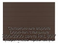 sekczionnyie-vorota-doorhan-stalnyie-3100x2900-czveta-ral-8017-korichnevo-krasnyij-s-dizajnom-«shirokaya-czentralnaya-polosa»-s-avtomatikoj
