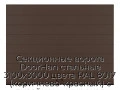 sekczionnyie-vorota-doorhan-stalnyie-3100x3000-czveta-ral-8017-korichnevo-krasnyij-s-dizajnom-«shirokaya-czentralnaya-polosa»-s-avtomatikoj