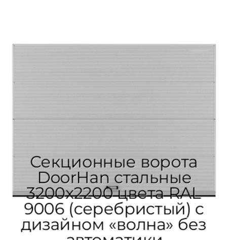 sekczionnyie-vorota-doorhan-stalnyie-3200x2200-czveta-ral-9006-serebristyij-s-dizajnom-«volna»-bez-avtomatiki