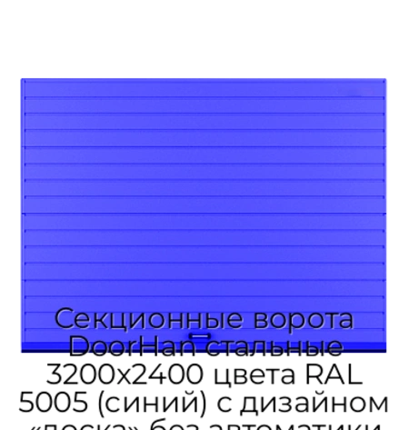 sekczionnyie-vorota-doorhan-stalnyie-3200x2400-czveta-ral-5005-sinij-s-dizajnom-«doska»-bez-avtomatiki