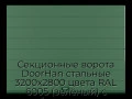 sekczionnyie-vorota-doorhan-stalnyie-3200x2800-czveta-ral-6005-zelyonyij-s-dizajnom-«shirokaya-czentralnaya-polosa»-s-avtomatikoj