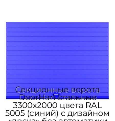 sekczionnyie-vorota-doorhan-stalnyie-3300x2000-czveta-ral-5005-sinij-s-dizajnom-«doska»-bez-avtomatiki
