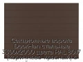 sekczionnyie-vorota-doorhan-stalnyie-3300x2000-czveta-ral-8017-korichnevo-krasnyij-s-dizajnom-«shirokaya-czentralnaya-polosa»-s-avtomatikoj