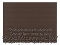 sekczionnyie-vorota-doorhan-stalnyie-3400x2100-czveta-ral-8017-korichnevo-krasnyij-s-dizajnom-«shirokaya-czentralnaya-polosa»-bez-avtomatiki
