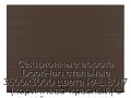 sekczionnyie-vorota-doorhan-stalnyie-3500x3000-czveta-ral-8017-korichnevo-krasnyij-s-dizajnom-«shirokaya-czentralnaya-polosa»-s-avtomatikoj