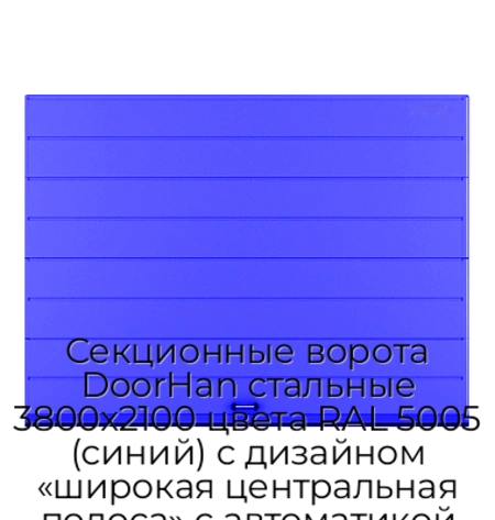 sekczionnyie-vorota-doorhan-stalnyie-3800x2100-czveta-ral-5005-sinij-s-dizajnom-«shirokaya-czentralnaya-polosa»-s-avtomatikoj