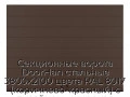 sekczionnyie-vorota-doorhan-stalnyie-3800x2100-czveta-ral-8017-korichnevo-krasnyij-s-dizajnom-«shirokaya-czentralnaya-polosa»-s-avtomatikoj