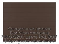 sekczionnyie-vorota-doorhan-stalnyie-3900x2200-czveta-ral-8017-korichnevo-krasnyij-s-dizajnom-«shirokaya-czentralnaya-polosa»-s-avtomatikoj
