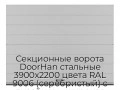 sekczionnyie-vorota-doorhan-stalnyie-3900x2200-czveta-ral-9006-serebristyij-s-dizajnom-«shirokaya-czentralnaya-polosa»-s-avtomatikoj