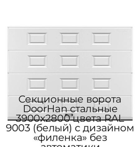 sekczionnyie-vorota-doorhan-stalnyie-3900x2800-czveta-ral-9003-belyij-s-dizajnom-«filenka»-bez-avtomatiki