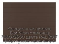 sekczionnyie-vorota-doorhan-stalnyie-3900x2900-czveta-ral-8017-korichnevo-krasnyij-s-dizajnom-«shirokaya-czentralnaya-polosa»-s-avtomatikoj