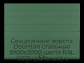 sekczionnyie-vorota-doorhan-stalnyie-3900x3000-czveta-ral-6005-zelyonyij-s-dizajnom-«shirokaya-czentralnaya-polosa»-bez-avtomatiki