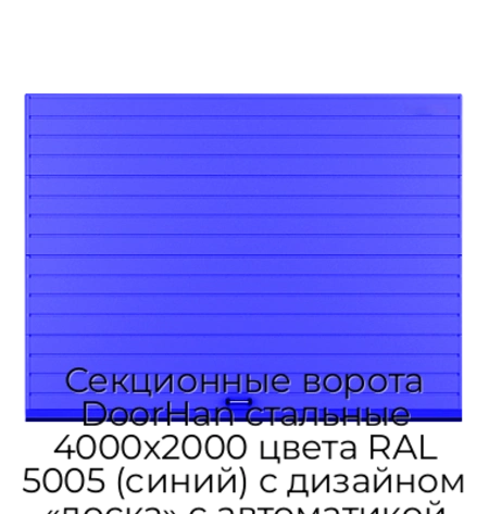 sekczionnyie-vorota-doorhan-stalnyie-4000x2000-czveta-ral-5005-sinij-s-dizajnom-«doska»-s-avtomatikoj