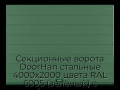 sekczionnyie-vorota-doorhan-stalnyie-4000x2000-czveta-ral-6005-zelyonyij-s-dizajnom-«shirokaya-czentralnaya-polosa»-s-avtomatikoj