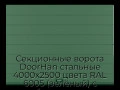 sekczionnyie-vorota-doorhan-stalnyie-4000x2500-czveta-ral-6005-zelyonyij-s-dizajnom-«shirokaya-czentralnaya-polosa»-s-avtomatikoj